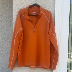 SUNICE Men's Orange 1/4 Zip Performance Pullover Size XL